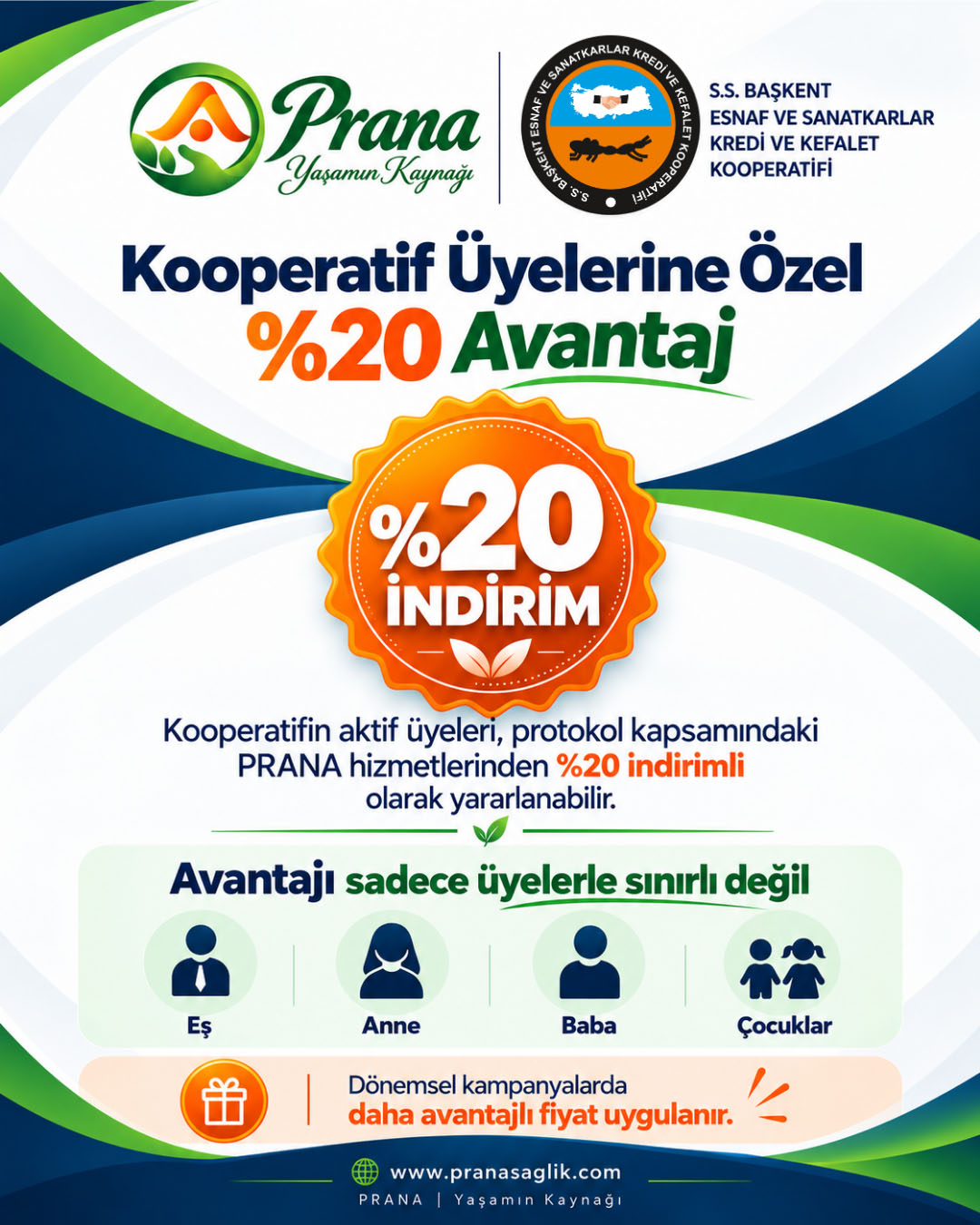 Prana Sağlık Başkent Esnaf ve Sanatkarlar Kredi ve Kefalet Kooperatifi Anlaşma 2